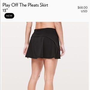 Lululemon Skirt 6 play off the pleat